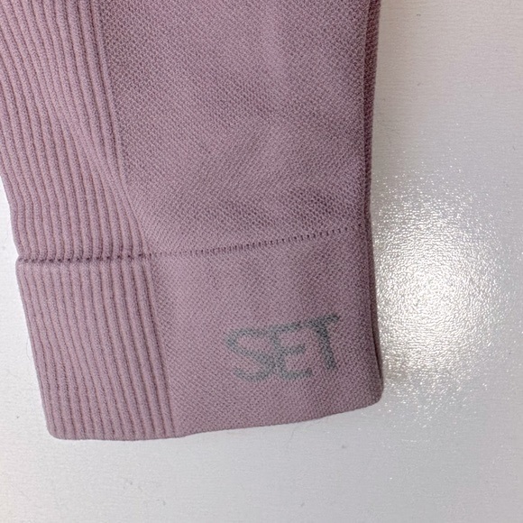 Set Active X Revolve Havana Pinkish HiRise Ribbed Seamless Activewear Leggings M - Picture 10 of 15